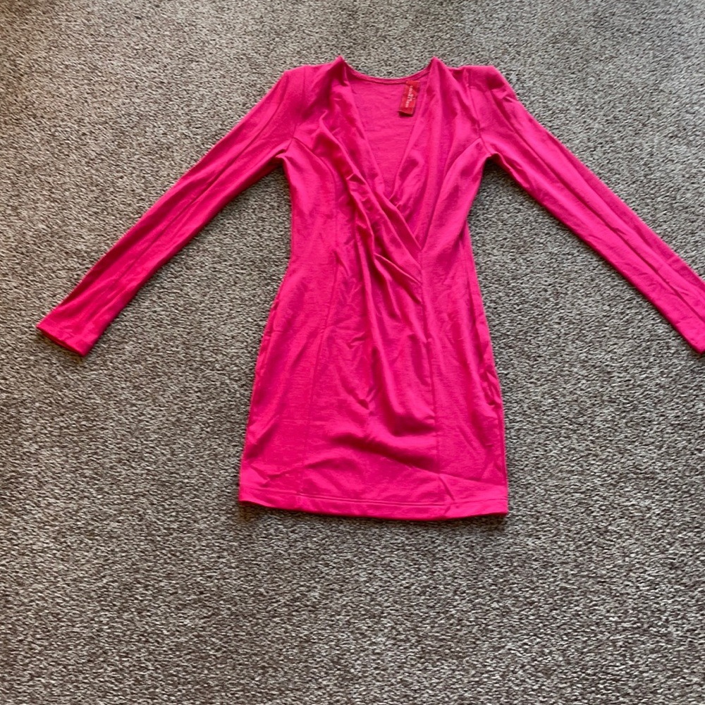 Pink long sleeve dress